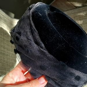 Vintage black pillbox hat
